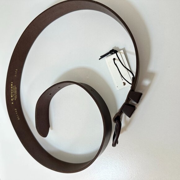 NWT R.M. Williams Drover Belt 40/102 Choc Brown Premium Real Cowhide Australia - Picture 4 of 14